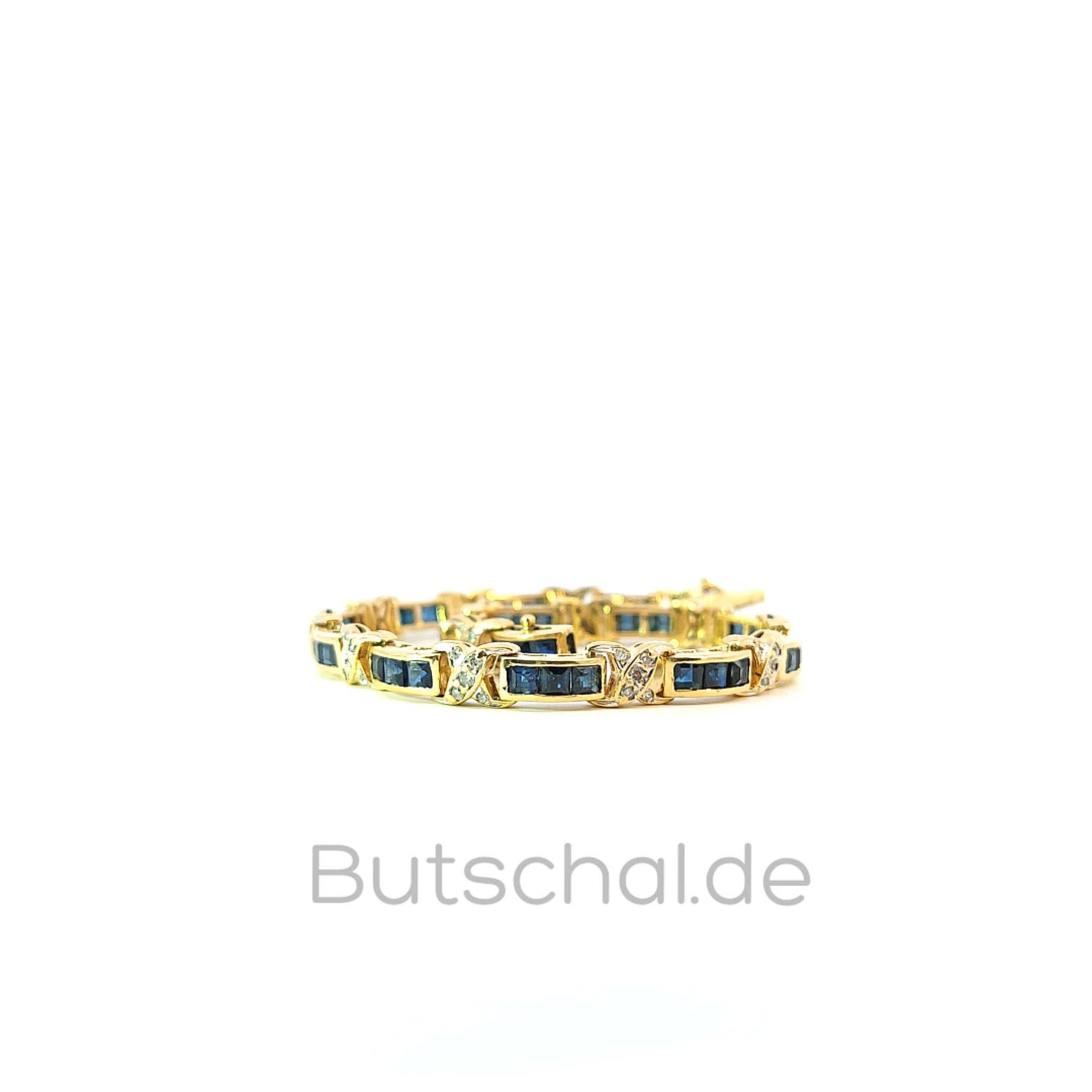 Smaragd-Diamant Armband mit vier Diamanten und vier Smaragden in Weissgold