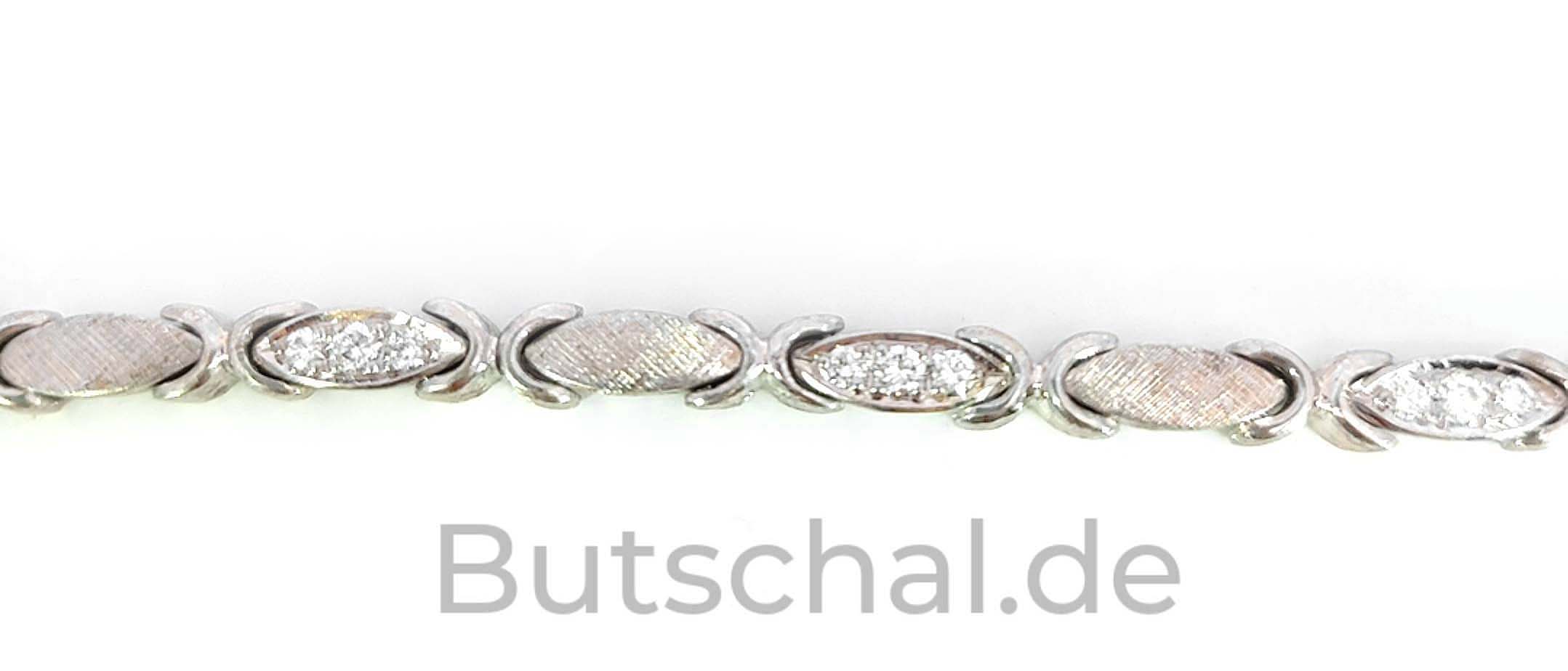 4,73ct Diamantarmband, breites Tennisarmband aus 10 kt Gold, Weiss rhodiniert mit 141 Diamanten