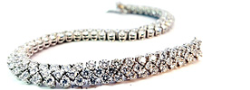 Diamant-Amethyst-Weissgold-Armband 10 kleinen Diamanten zus. 0,44ct und 11,65ct  Amethyst , für Vergrösserung bitte hier klicken!