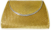 Goldene Clutch mit Spiegel, 1,26ct Diamantborduereund Wildlederfutter| Goldtasche Abendtasche Gold|Schmuck, für Vergrösserung bitte hier klicken!