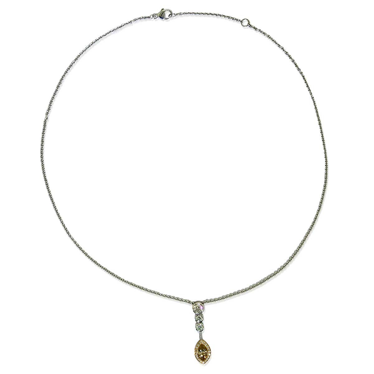 Diamant-Collier in Weißgold und Roségold mit 1,45ct Diamanten | Halskette mit Diamanten  
