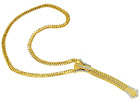 Laudier Reißverschluss Collier in Gelbgold und 3,36ct Diamanten in Weißgold passendem Ring, Ohrclips und Brosche, für Vergrösserung bitte hier klicken!