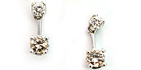 Diamantohrringe in18 kt Weißgold zusammen 0,80ct Diamanten, für Vergrösserung bitte hier klicken!