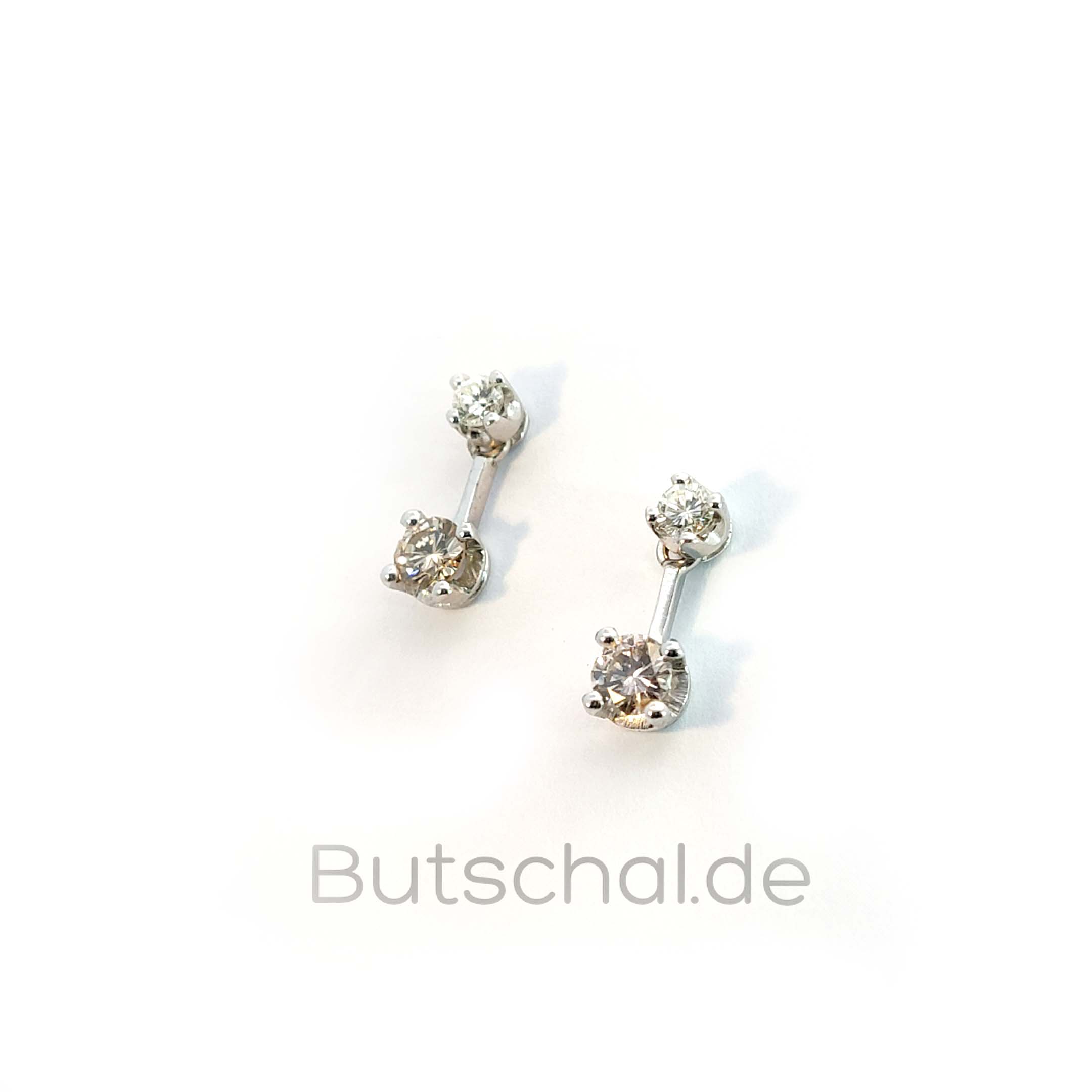 Diamant-Perlen-Ohrclips mit Perlen und 2,46ct Diamanten 18 kt Weißgold