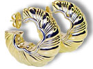 Creolen  18 Kt Gold Ohrringe, für Vergrösserung bitte hier klicken!