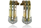 CARTIER Diamant-Ohrringe Tricolor 750 Gold Doppel C, für Vergrösserung bitte hier klicken!