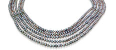 Altrosa Perlenkette 5-reihig mit Verschluss, für Vergrösserung bitte hier klicken!