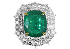 Smaragd-Diamant-Ring in Weissgold 11,86ct Smaragd, mit doppelter Brillantreihe 4,97ct , für Vergrösserung bitte hier klicken!