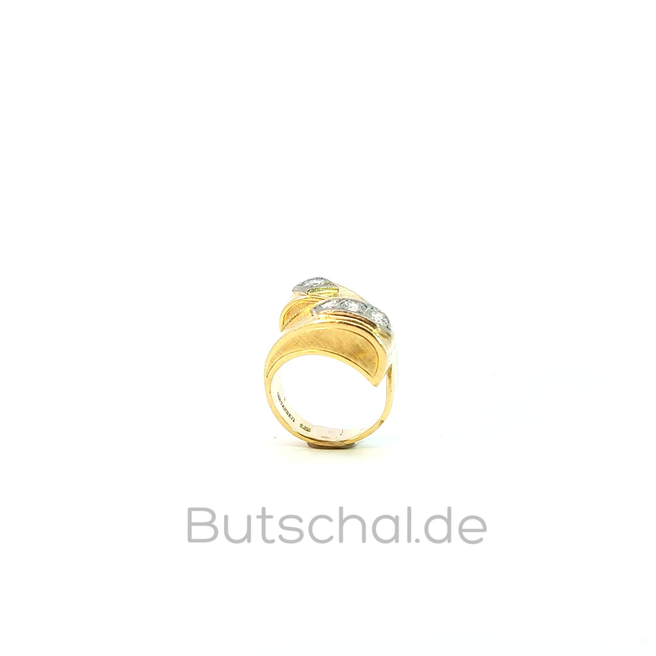 Designer Smaragd-Ring in 18 kt Gelbgold mit Kolumbianischem 2,2ct Smaragd