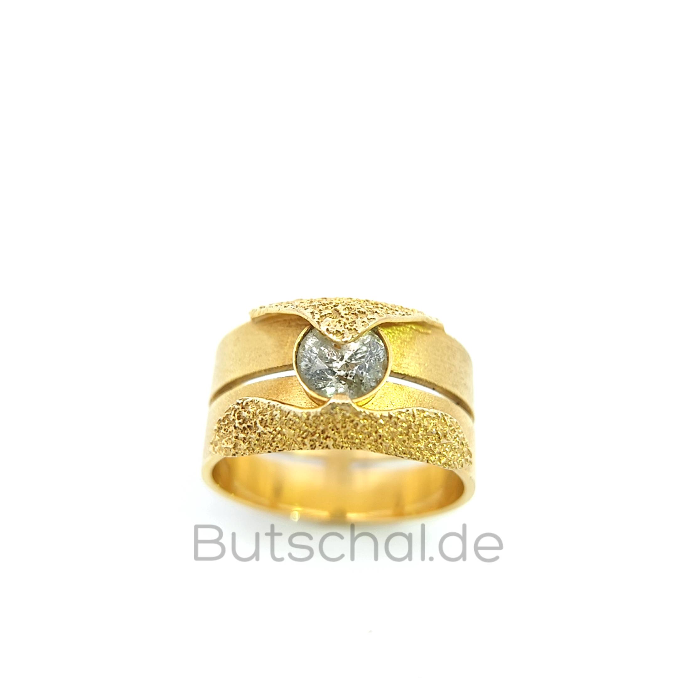  Opal-Diamant-Ring, 14 kt Gelbgold mit 0,12ct Diamanten