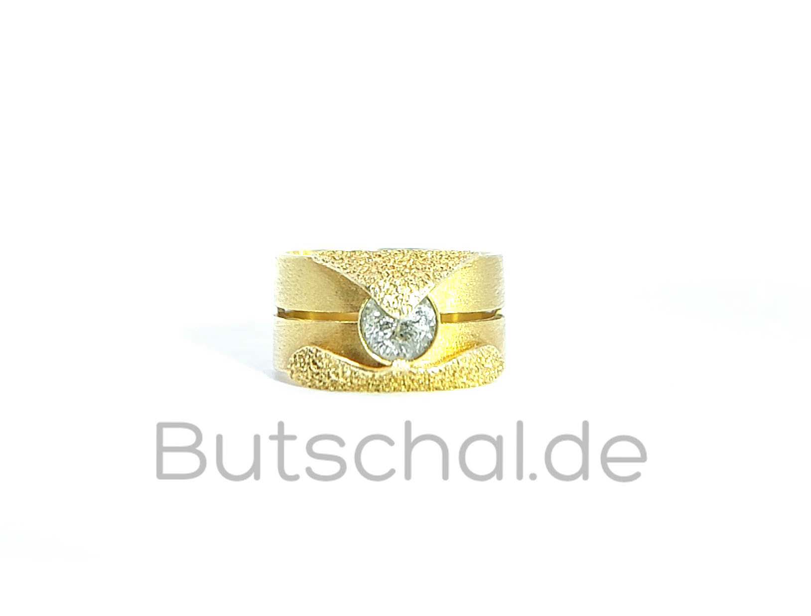  Opal-Diamant-Ring, 14 kt Gelbgold mit 0,12ct Diamanten