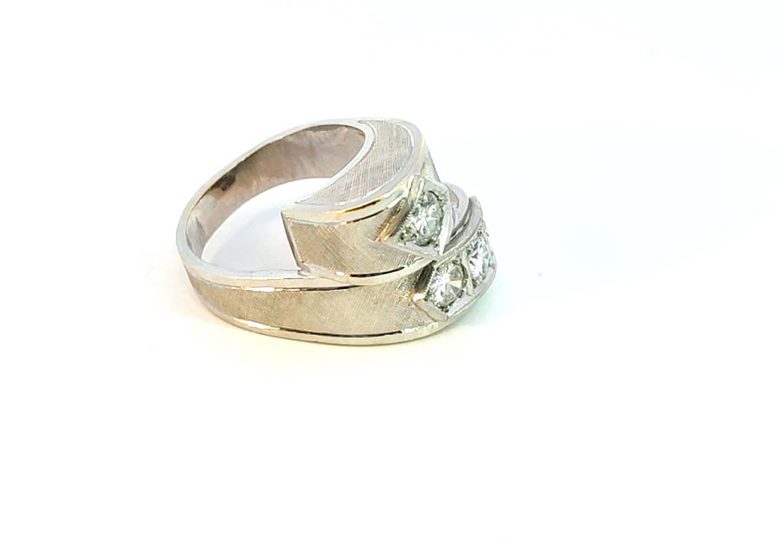 Diamant-Ring mit 0,456ct Diamant in 585 Weissgold 