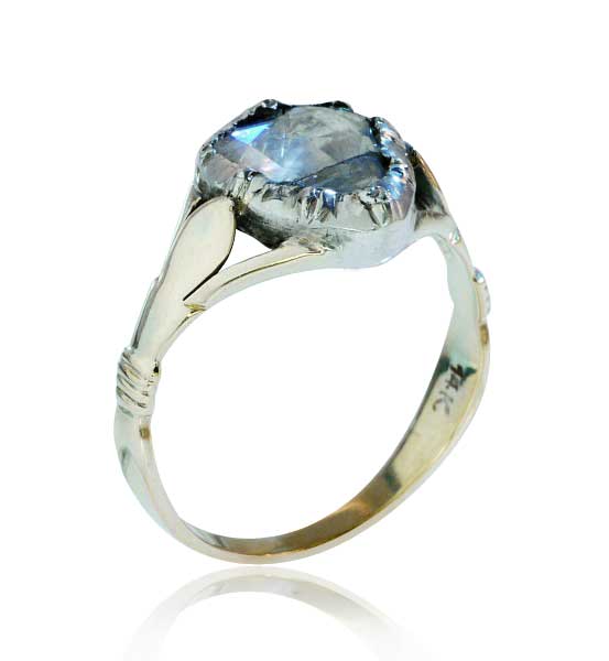 Antike Diamantrose als Ring