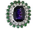 Diamant- Amethyst-Smaragd Ring, 0,78ct Diamanten und Smaragden, 7,56ct Amethyst, für Vergrösserung bitte hier klicken!