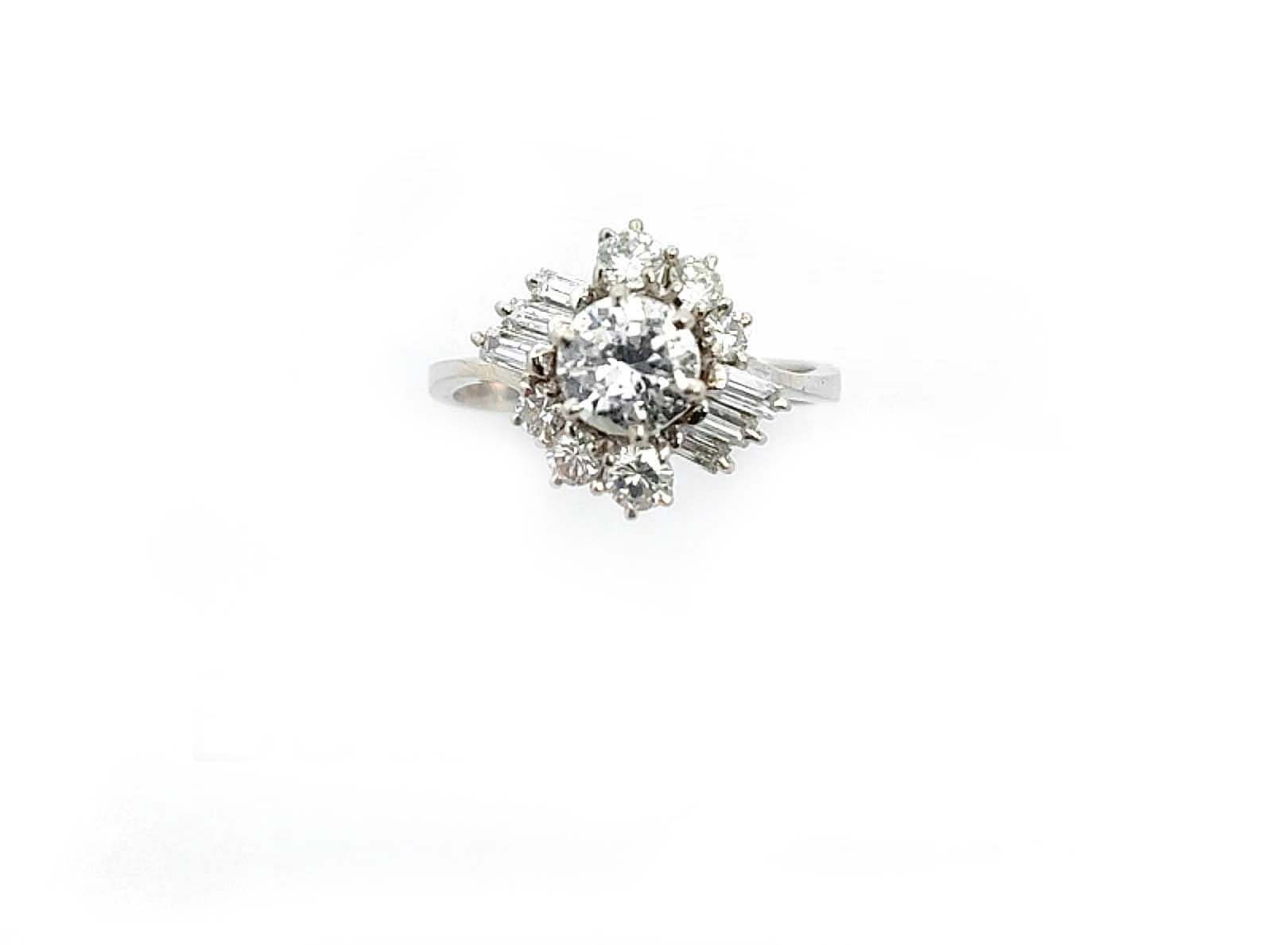 Safir-Diamant Goldring mit 1,96ct Diamantcarrees und 1,33ct Saphircarrees, Brillant 