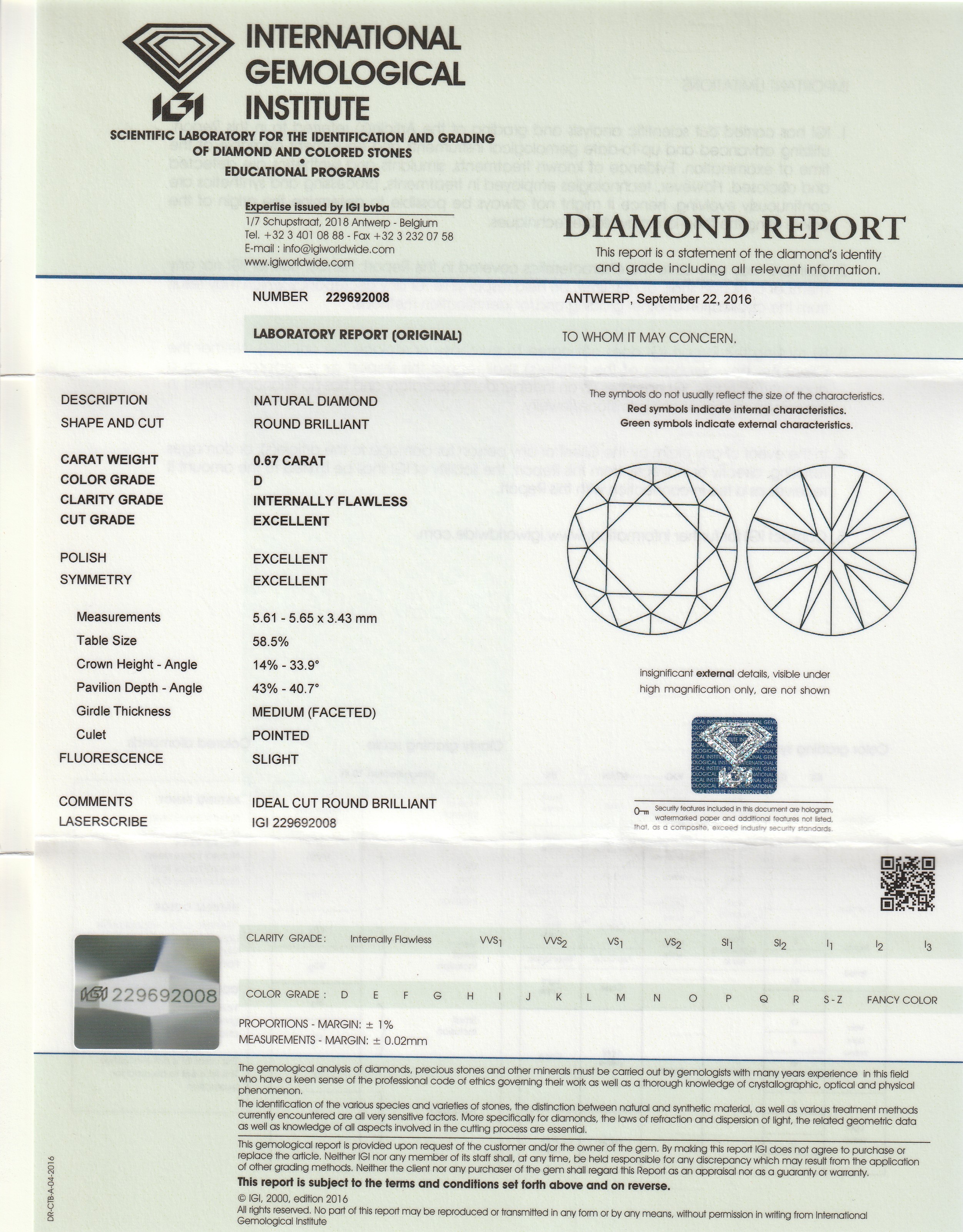 Diamantring in Weissgold mit 0,752ct Diamanten