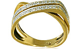  Diamantring mit 20 Diamanten in 18ct Gelbgold, Vollschliffdiamanten, für Vergrösserung bitte hier klicken!