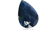 6,76ct Saphir Tropfen dunkelblau  | Safire Edelsteine, für Vergrösserung bitte hier klicken!