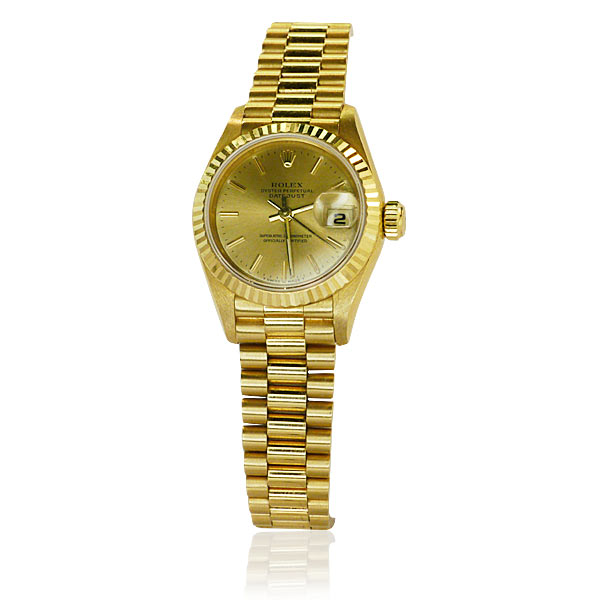  Gold Rolex Damenarmbanduhr Oyster perpetual, Datejust 