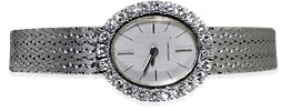 Schweizer Damen Armbanduhr LONGINES mit 1,05ct Diamanten, 18 kt Weißgold Luxusuhr, für Vergrösserung bitte hier klicken!
